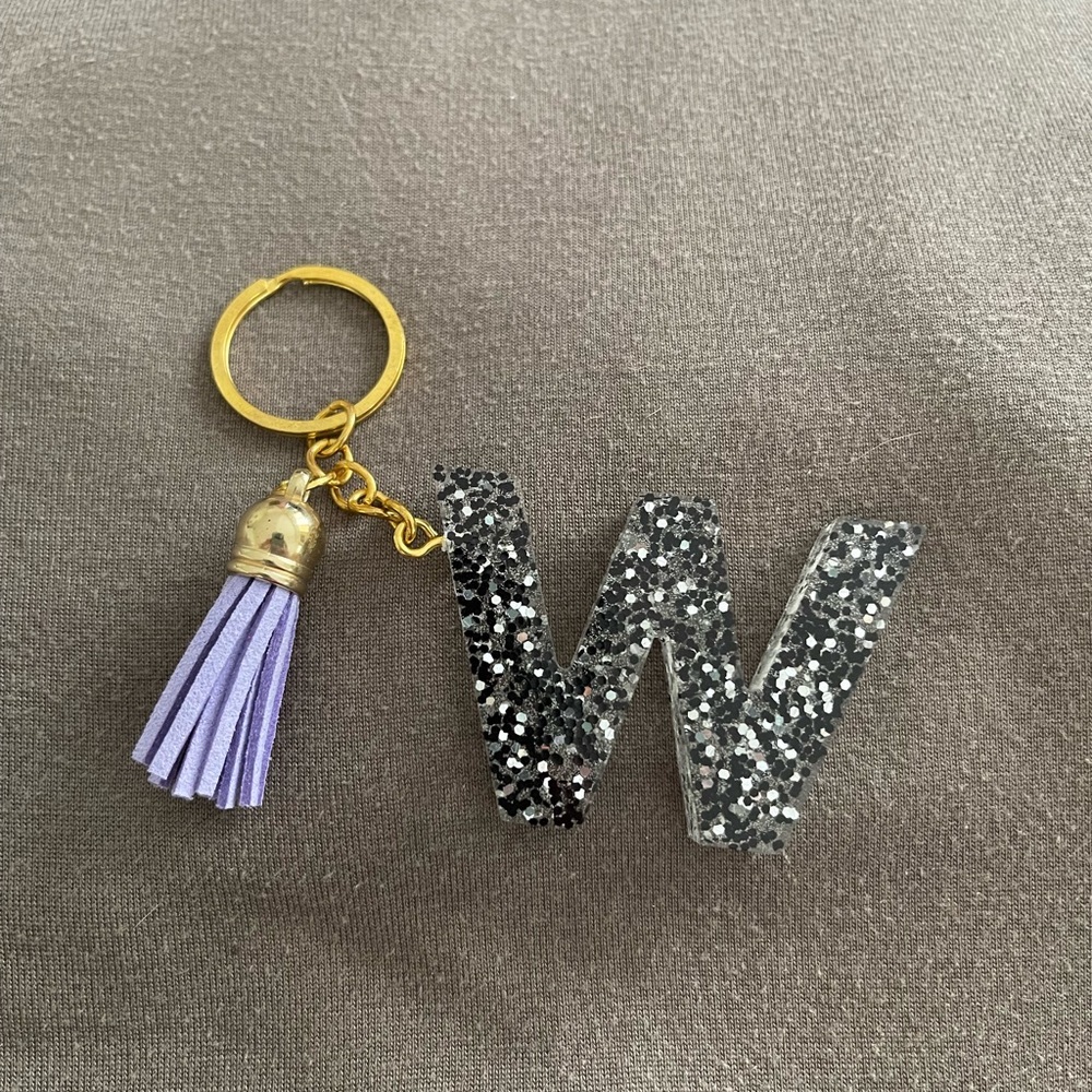 Handmade Letter "W" Keychain